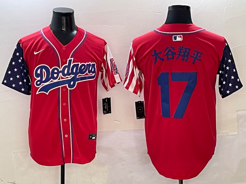 Men's Los Angeles Dodgers Shohei Ohtani #17 Red Jersey